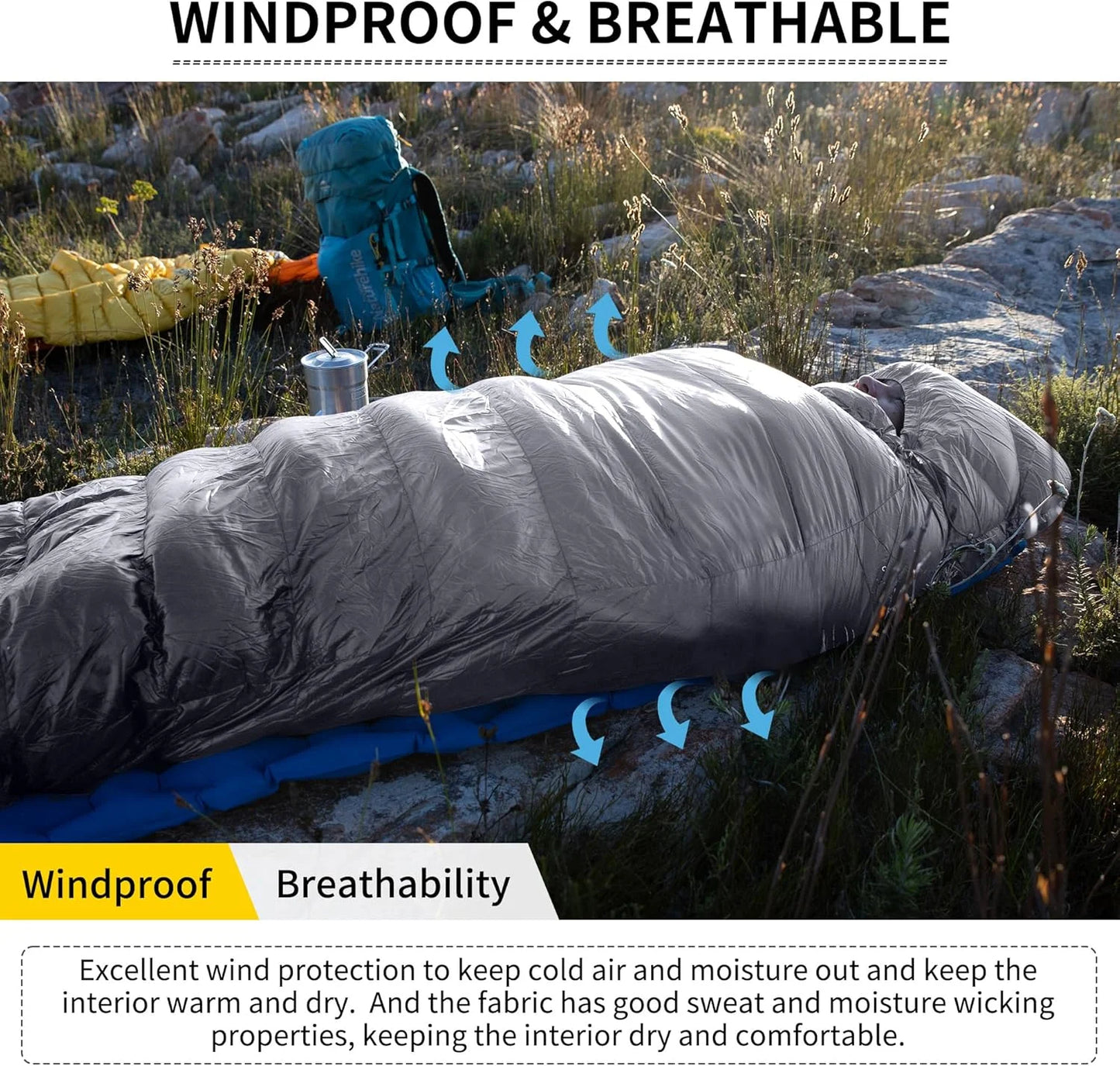Naturehike Ultralight White Goose Down Sleeping Bag 750/550 Fill Power with Compression Sack