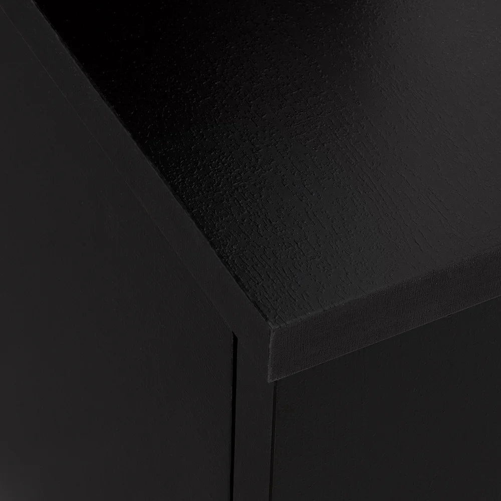 Madesa TV Stand Large Media Console with Cable Management for 65, 75 Inch Media Storage Gaming Living Room Entertainment Center Modern Wooden Television Cabinet - Black