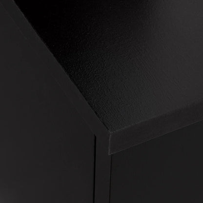 Madesa TV Stand Large Media Console with Cable Management for 65, 75 Inch Media Storage Gaming Living Room Entertainment Center Modern Wooden Television Cabinet - Black