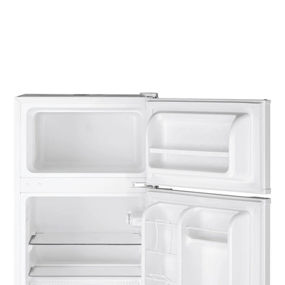 GE Appliances 3.1 Cu. Ft. Freestanding Double Door Compact Refrigerator, Steel