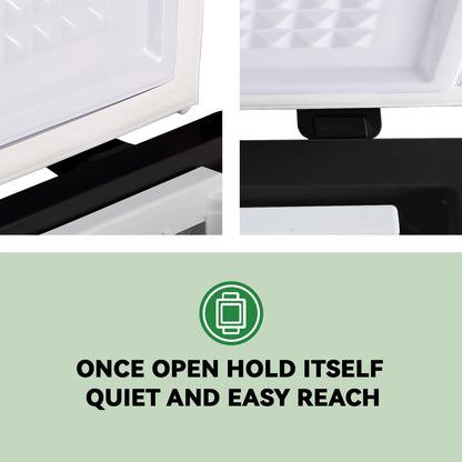 WANAI 5.0 Cubic Feet Chest Freezer Large Home Deep Freezers Black Top Door with Removable Basket