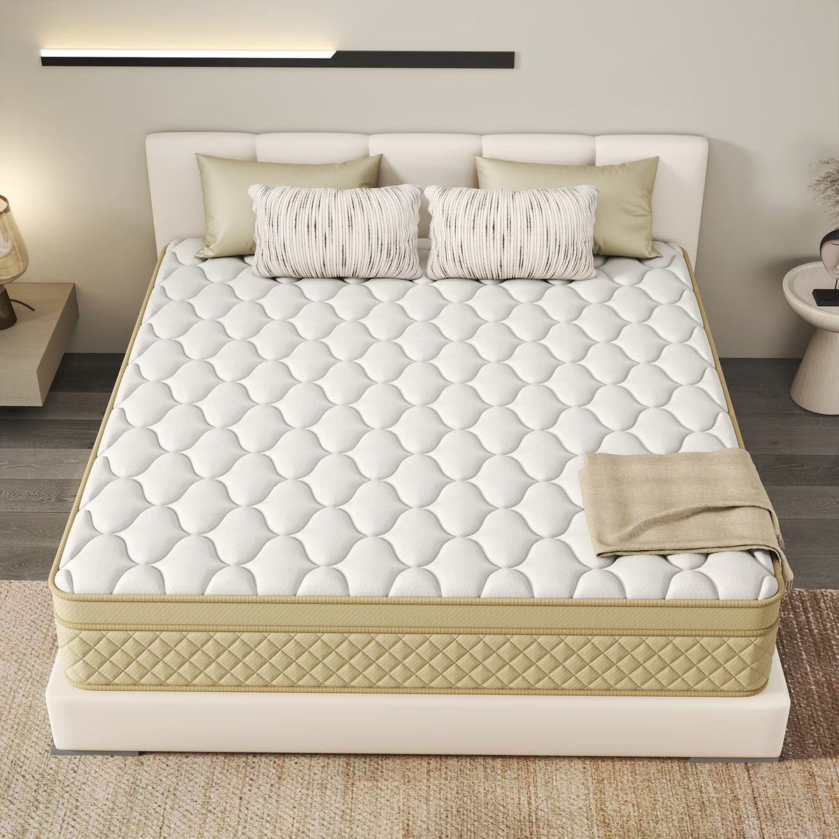 Yilicy 12 inch Queen Mattress,Hybrid Mattresses Medium in a Box