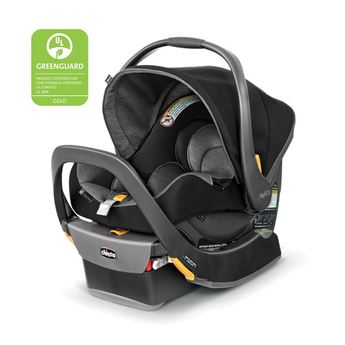 Chicco KeyFit 35 ClearTex 35 lbs Extended Use Infant Car Seat - Shadow (Black). New