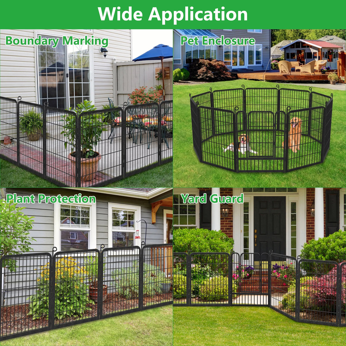 Garden Fence with Gate Fencing No Dig Fence Panels 30ft(L)��32in(H) for Yard Animal Barrier Decorative Garden Fencing for Backyard Patio Garden Fences and Borders for Dogs