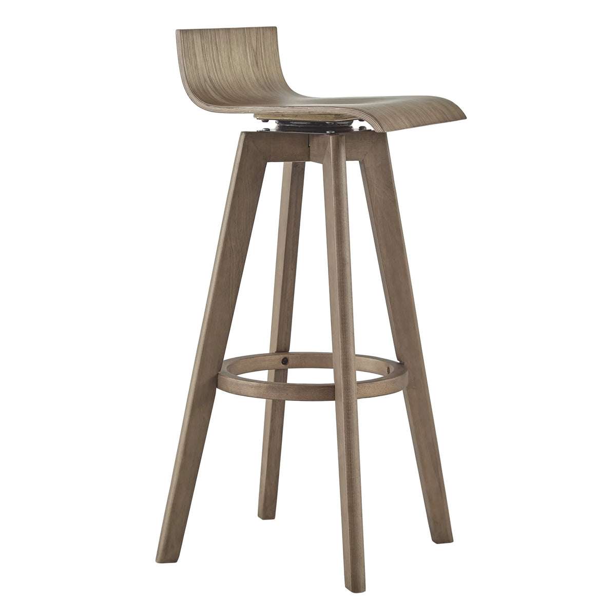 Weston Home Aleksi Modern Wood 29-inch Swivel Bar Stool, Set of 2, Natural