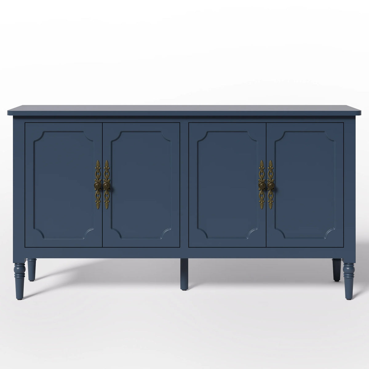 May in Color Console Cabinet, 58'' Wood Sideboard Buffet Cabinet with Storage & 4 Doors, Mid Century Modern Pantry Cabinet for Entryway, Living Room, Bedroom, Dining Room, Green