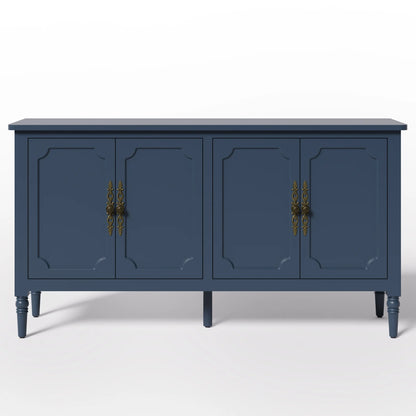 May in Color Console Cabinet, 58'' Wood Sideboard Buffet Cabinet with Storage & 4 Doors, Mid Century Modern Pantry Cabinet for Entryway, Living Room, Bedroom, Dining Room, Green