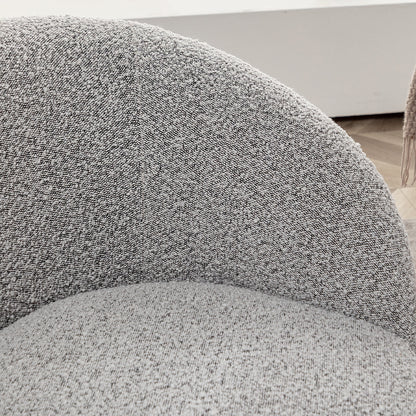 34" W Mid Century Modern Swivel Barrel Chair, Round Upholstered Boucle Swivel Accent Chairs, No Assembly Sofa Chair for Living Room Bedroom Reading Apartment Lounge Nursery(Cream)