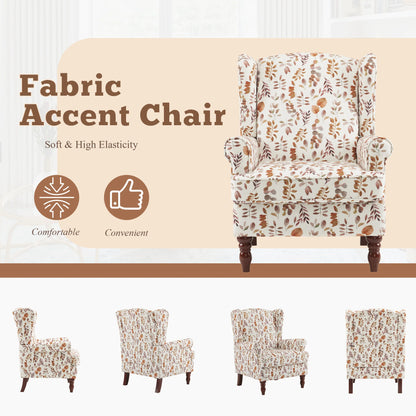 EROMMY Upholstered Accent Chair, Floral Print Fabric Armchair
