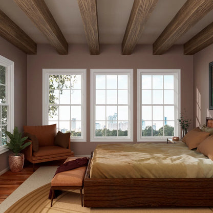 Ekena Millwork 3 1/2"W x 3 1/2"H x 120"L 3-Sided (U-Beam) Mena HeritageTimber Faux Wood Ceiling Beam, Kona Brown