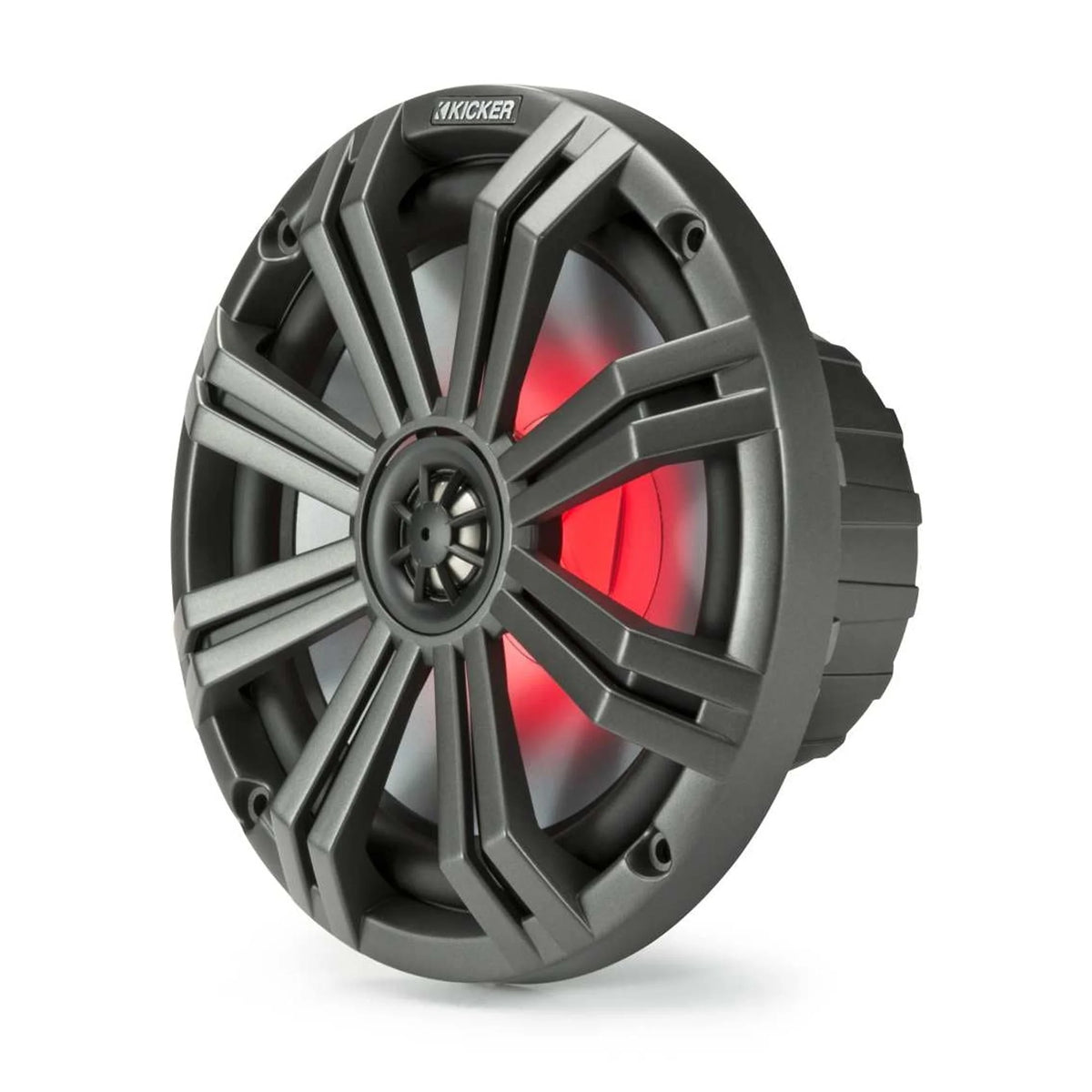 Kicker 8" Black\Charcoal Wake Tower LED Marine Speakers 1-Pair