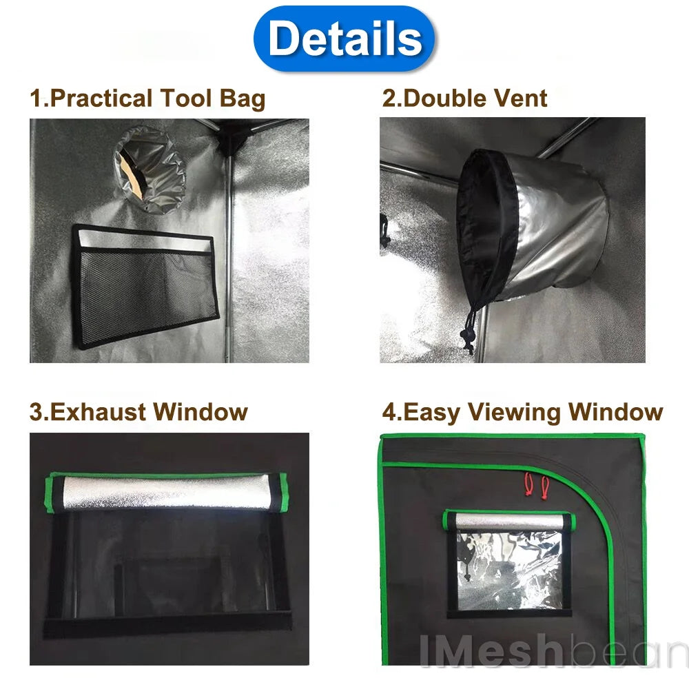 Vanleno Upgraded 48"x 24"x 80" Complete Grow Tent Kit, Full Spectrum LED Grow Light