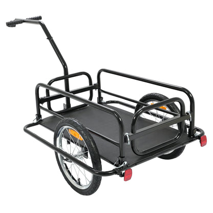 Kojem Foldable Two-Wheels Cargo Trailer Bicycle, Black