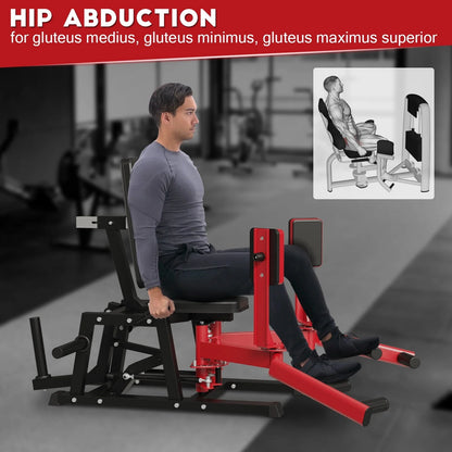 Syedee Hip Abductor Machine, Plate-Loaded Inner and Outer Thigh Machine, Thigh Master Hip Trainer, Hip Thrusters for Home Gym