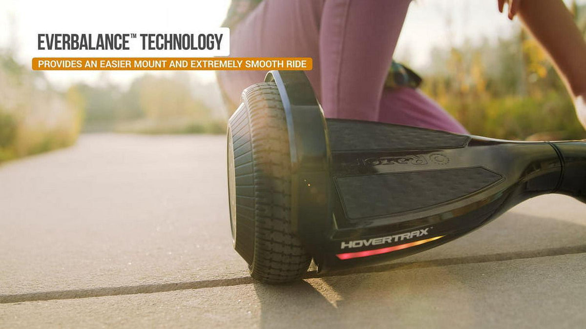 Razor Hovertrax Prizma- Black. Lighted Hoverboard for Child &amp; Teen. up to 9 mph. UL2272 Certified