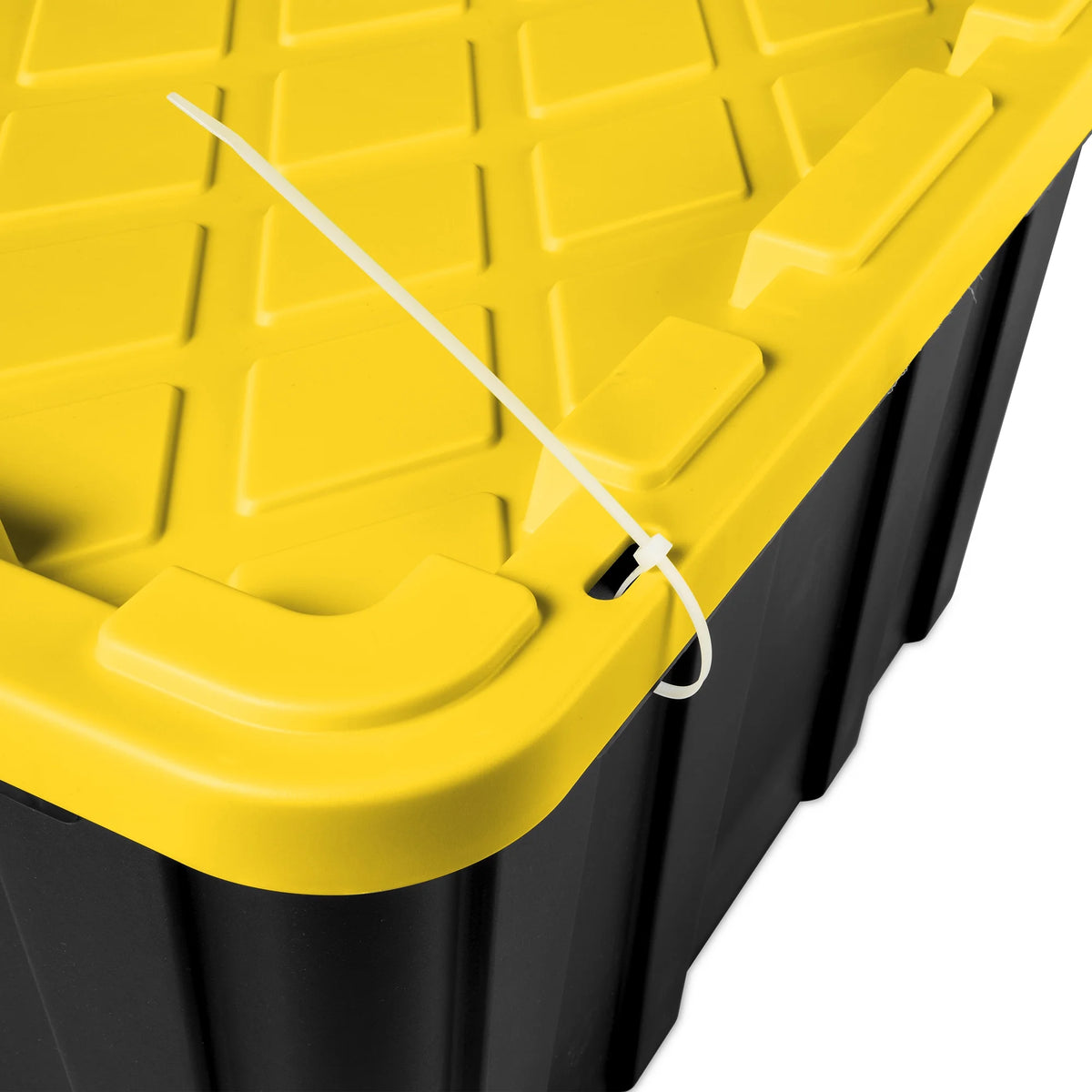 Sterilite 17 Gal Industrial Stackable Storage Tote Lidded Container, 6 Pack