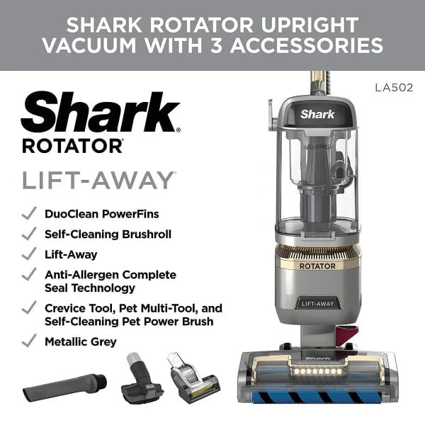 Shark LA502 Rotator Lift-Away ADV DuoClean Engage Upright Vacuum with Self-Cleaning Brushroll