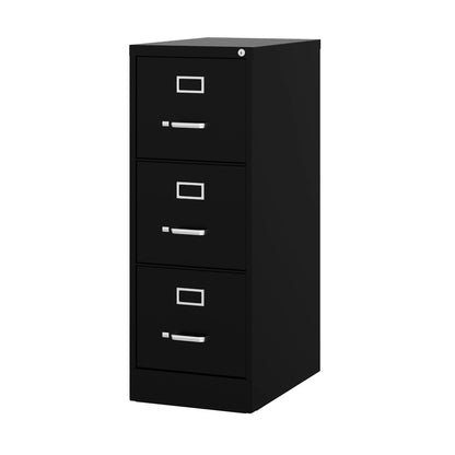 Hirsh 22" Deep 3 Drawer Letter Width Vertical File Cabinet, Commercial Grade, Gray