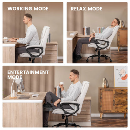 Mainstays Executive Ergonomic High Back Leather Home Office Desk Chair, Black