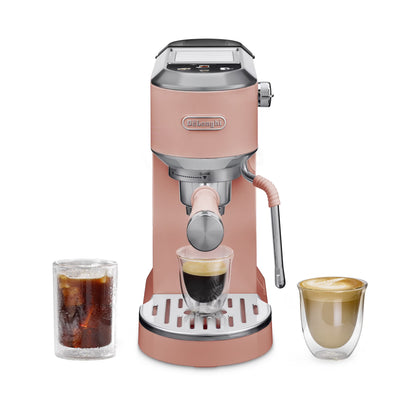 De’Longhi Dedica Duo Espresso Machine, Compact Size with Built in Frother for Latte Art, Brew Espresso, Cold Brew, Lattes & More, Stainless Steel