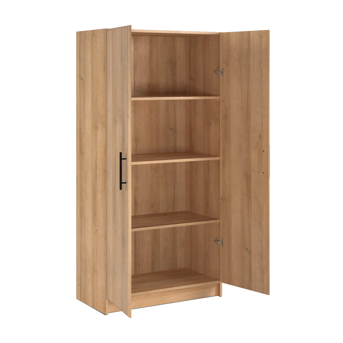 Prepac Elite Tall Garage Storage Cabinet & Pantry Storage Cabinet, 2-Door Freestanding Garage Cabinet with Adjustable Shelves, 16" D x 32" W x 65" H, Oak OES-3264