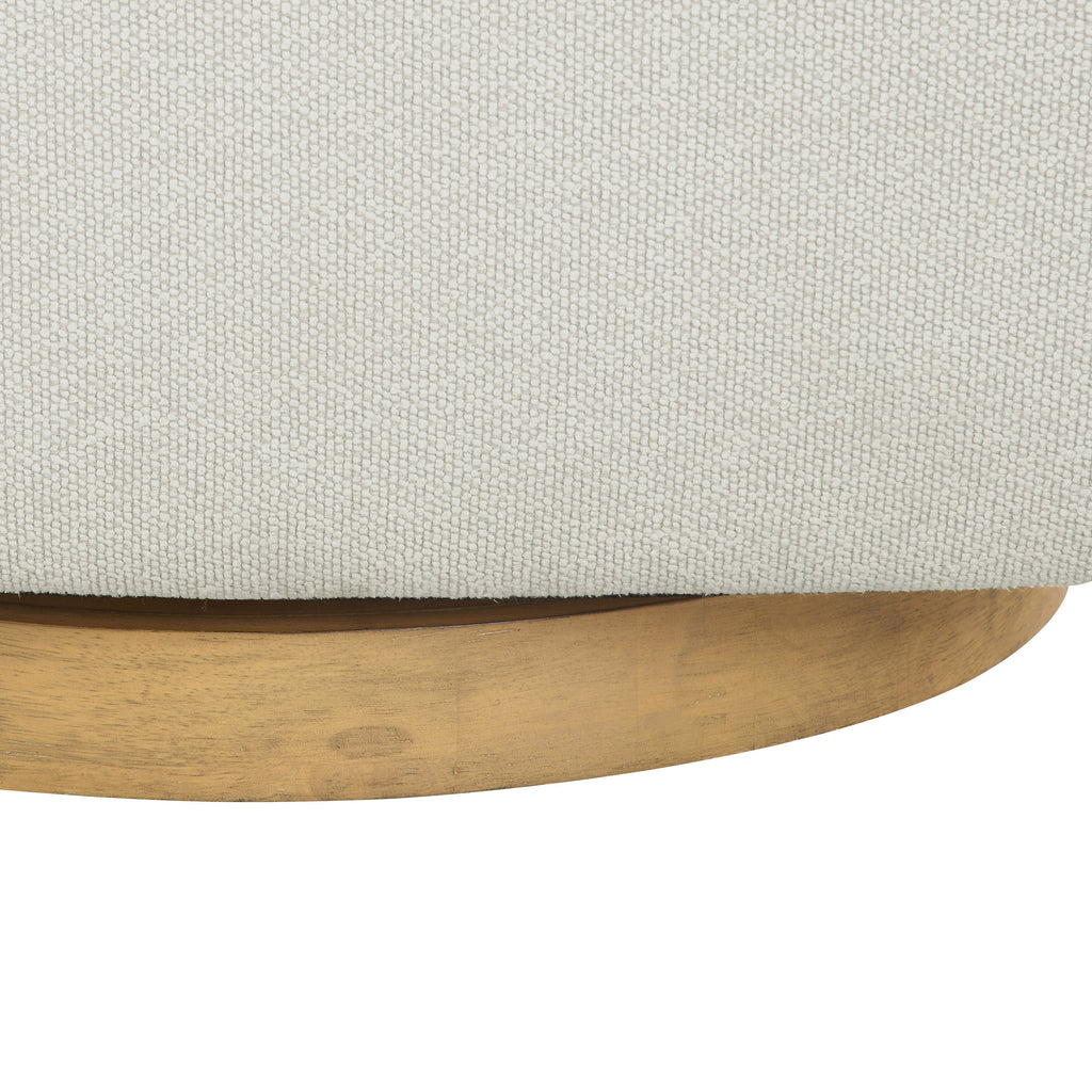 Henredon Murphy Swivel Boucle Chair, Cream