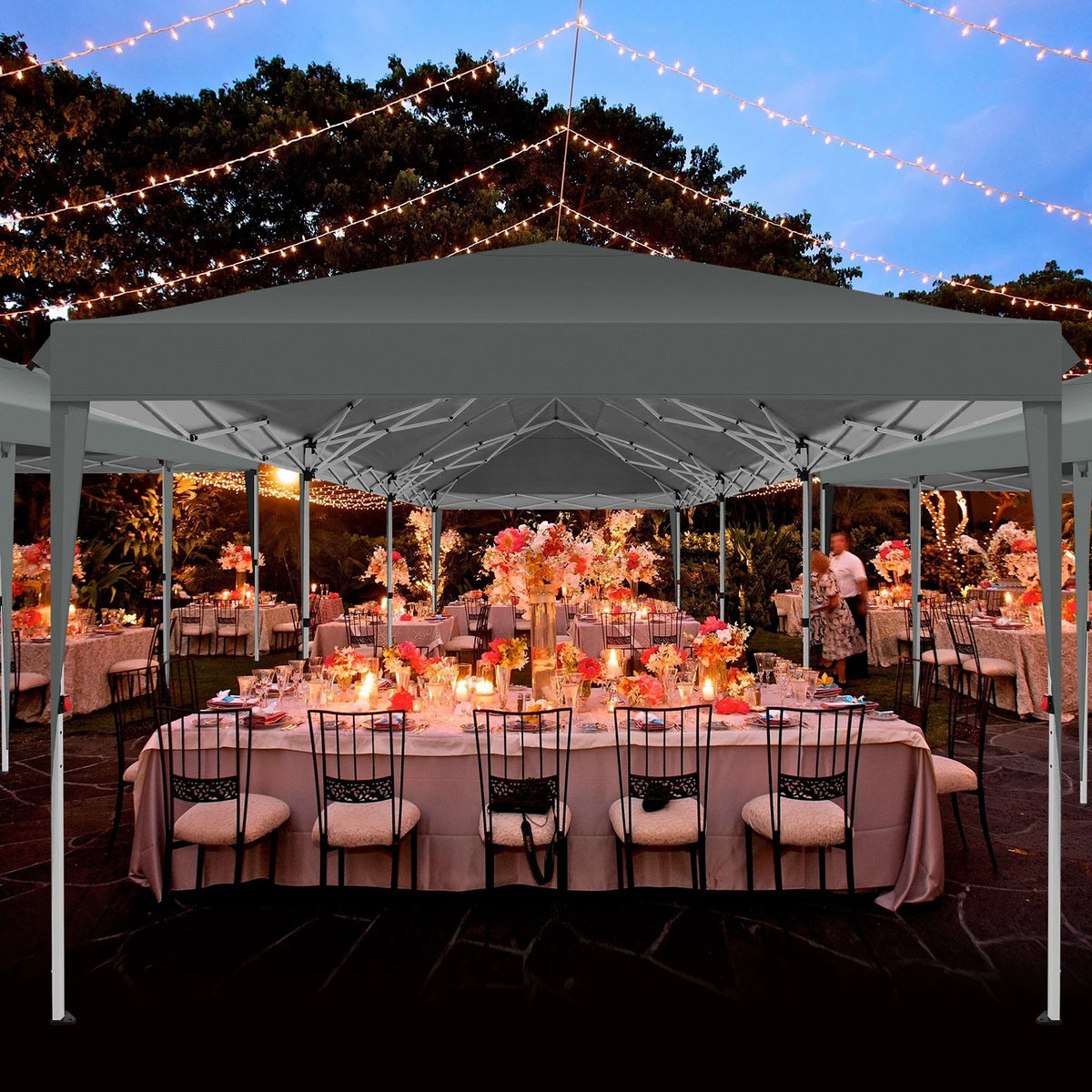 SANOPY 10'x10' EZ Pop Up Canopy Tent Outdoor Party Instant Shelter Portable Folding Beach Canopy with 4 Sandbag & Carrying Bag, Black