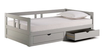 Melody Twin to King Extendable Day Bed with Storage White