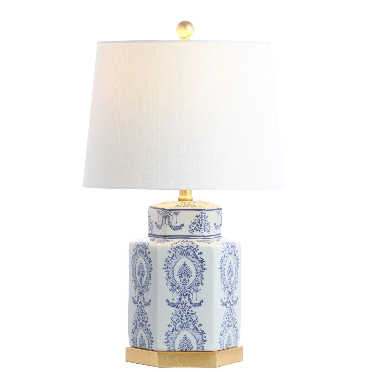 Safavieh Bodin Traditional 23 in. H Table Lamp, Blue/White, Set of 2