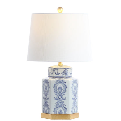 Safavieh Bodin Traditional 23 in. H Table Lamp, Blue/White, Set of 2
