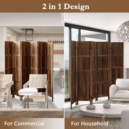 Aletheiawu 4 Panel Room Divider Wall and Folding Privacy Screens��No Installation Required��White