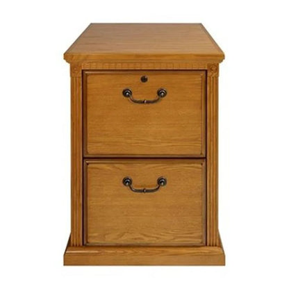 Martin Furniture Huntington Transitional Oxford 2 Drawer Wood File Cabinet - Oak