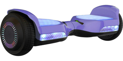 Voyager HoverBeam Purple Hoverboard with Light-up Wheels and Footboard. 185lb limit.