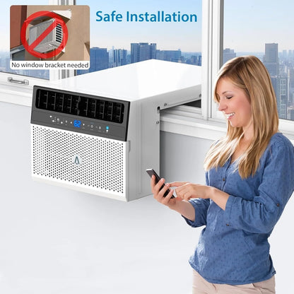 8000Btus Window Air Conditioner Over the Sill AC Up to 370 Sq.Ft With Remote & App