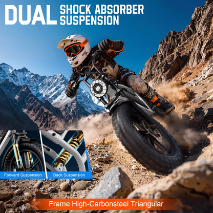 Electric Bike for Adults, 750W Peak 1500W Motor, 20"x4" Fat Tire E Bicycle, Hydraulic Disc Brakes, E Mountain Bike, 48V/15AH UL2849, App Control