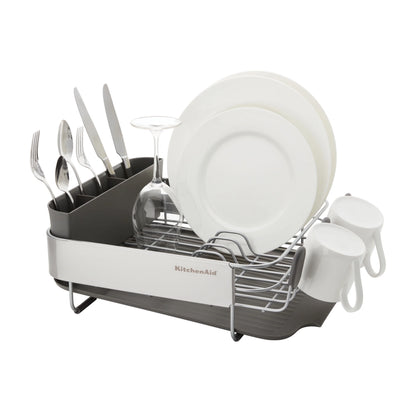 Kitchenaid Stainless Steel Wrap Compact Dish Rack in Satin Gray