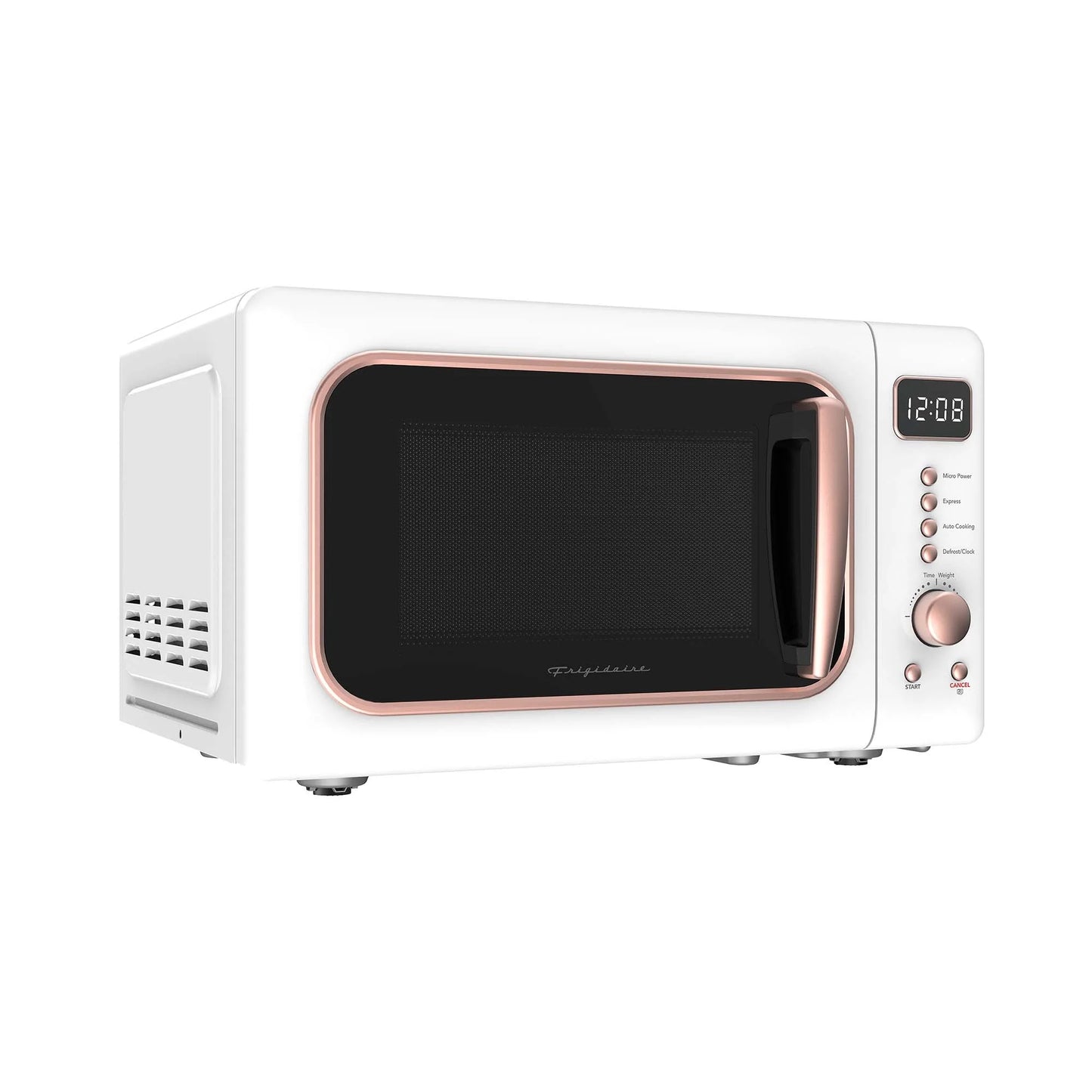 Frigidaire 0.7 Cu. Ft. Retro Countertop Microwave Oven, Black and Gold