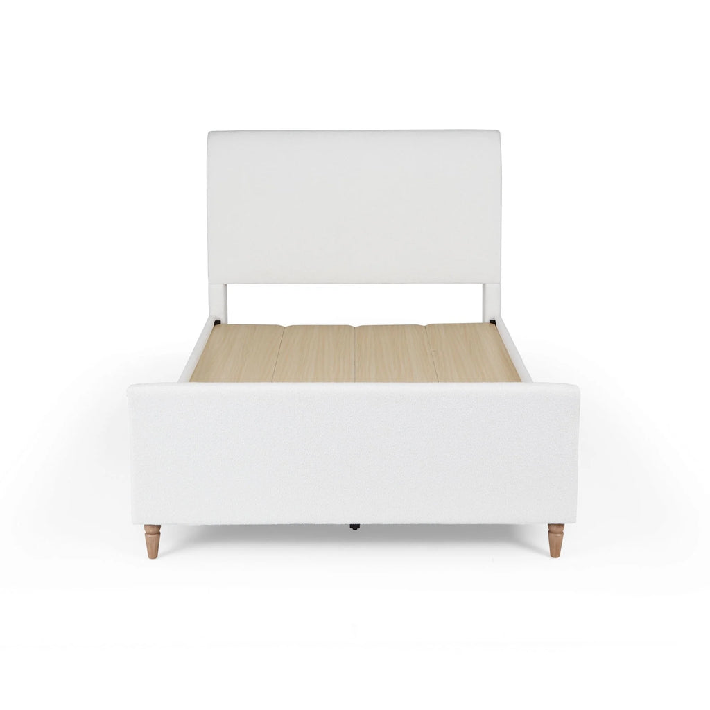 My Texas House Flynn Boucle Platform Bed, Queen, Cream