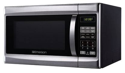 Emerson 1.3 Cu Ft 1000 Watt, Touch Control Microwave Oven, Stainless Steel/Black, MW1338SB