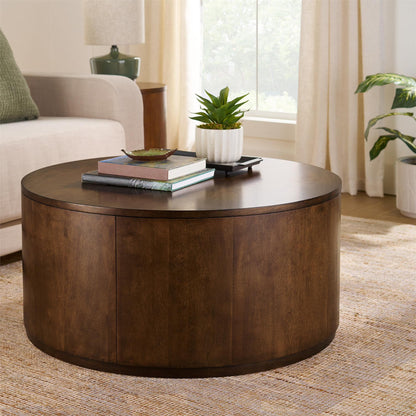 Better Homes & Gardens Miller Drum Coffee Table, Black