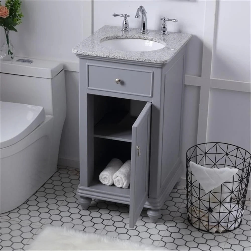 19 inch single bathroom vanity in vintage mint