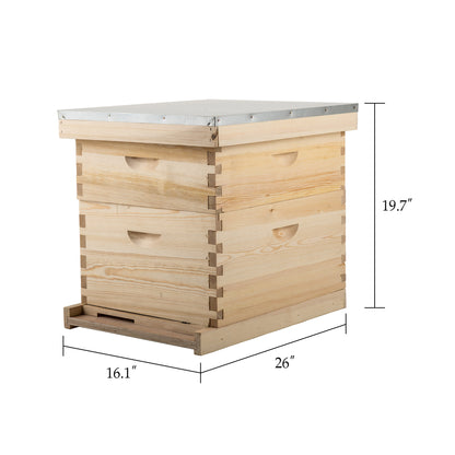 Preenex Langstroth Beehive Kit with Metal Roof, Wooden, Multi-color