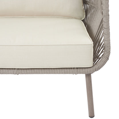Better Homes & Gardens Tarren Wicker Outdoor Accent Chair with Cushions, Beige