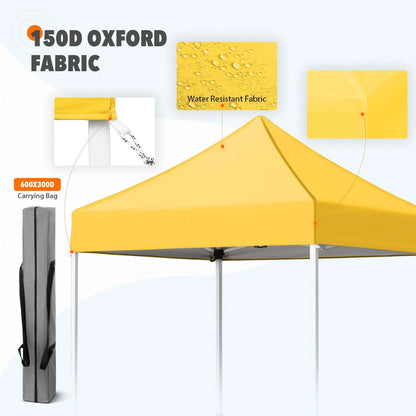 EAGLE PEAK 5x5 Pop Up Canopy Tent Instant Outdoor Canopy Easy Set-up Straight Leg Folding Shelter（Blue）