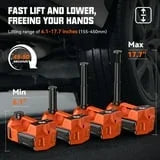 POVANLI Floor Jack, 2 Ton Low Profile Floor Jack, 3t jack stand Tire Repair Kit Heavy Duty Steel Racing Floor Jack with Single Piston Quick Lift Pump, Floor Jack Lifting Range 3.3"-15.2"