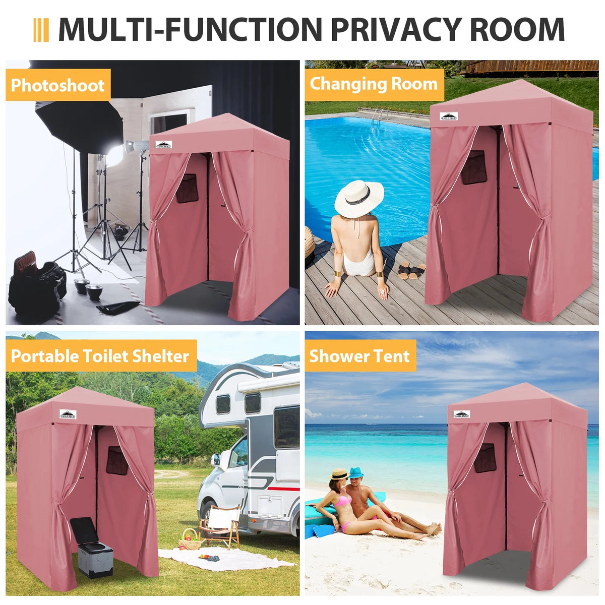 EAGLE PEAK Flex Ultra Compact 4 ft x 4 ft Pop-up Changing Room Canopy, Portable Privacy Cabana
