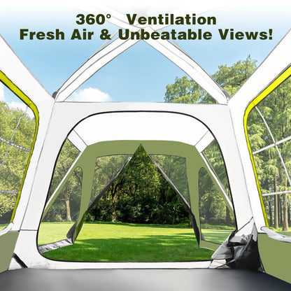 MOPHOTO SUV Tents for Camping 4 People, PU 3000mm Waterproof SUV Tent Attachment Tailgate Tent for Car Jeep Van, Spacious Space 8.2'L x 8.2'W x 7.2'H with 2 Awnings & Double Door