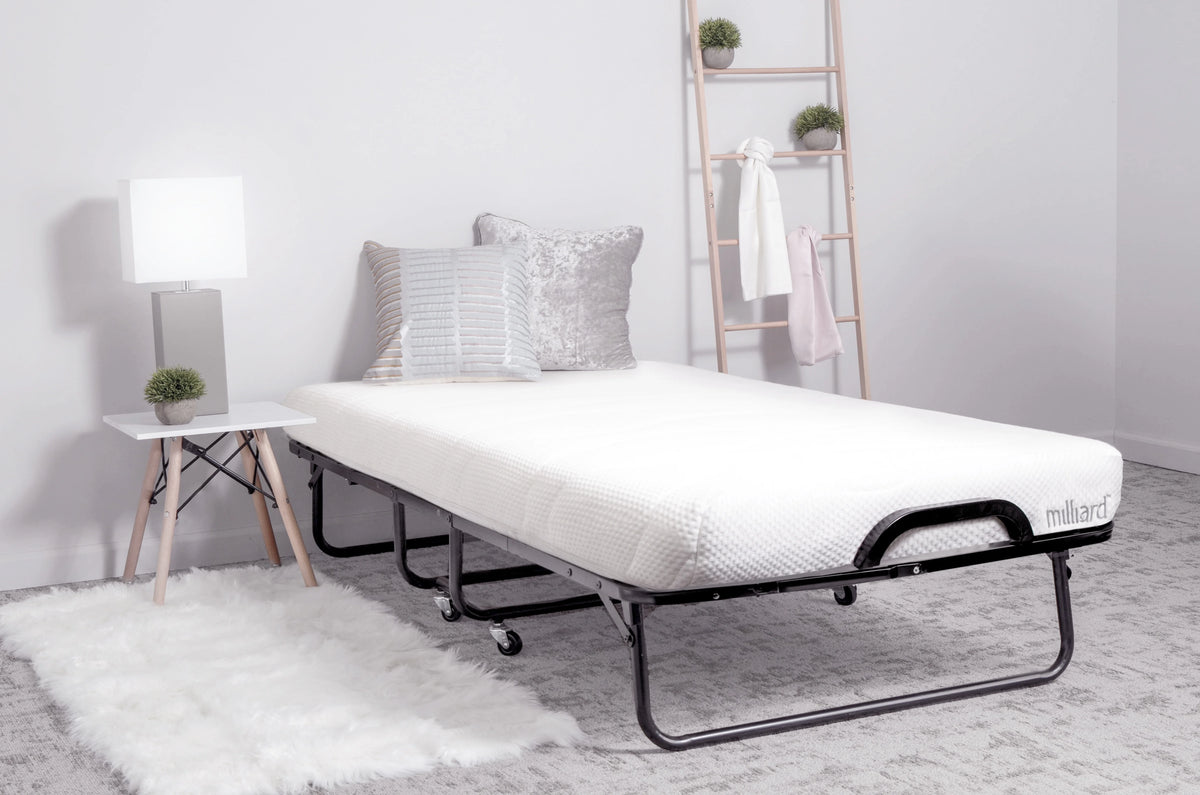 Milliard Twin Steel Folding Bed with Luxurious Memory Foam