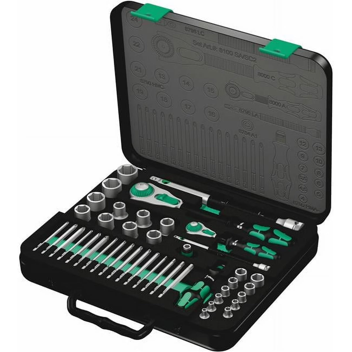 Wera Zyklop Metric 1/4�� & 1/2" Drive Speed Ratchet Socket/Bit Set (43-Piece Set)
