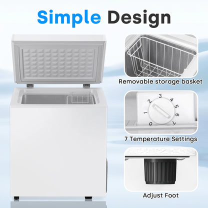Dimedeal 1.8 Cu.ft Apartment, Dorm, Office Use Chest Freezer
